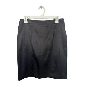 H&M Black Knee Length Pencil Skirt Size 12 Office Siren Bodycon Classic
